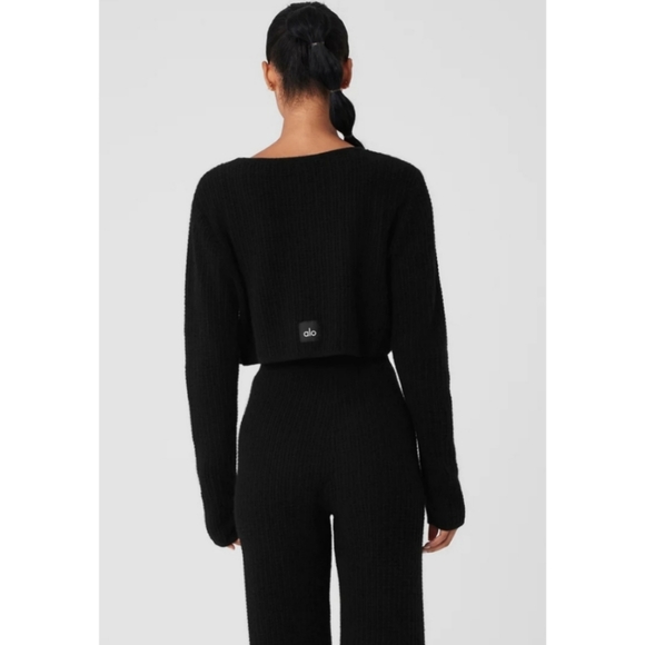 ❗FLASH SALE! ALO CASHMERE WAFFLE-KNIT TOP - Picture 2 of 6